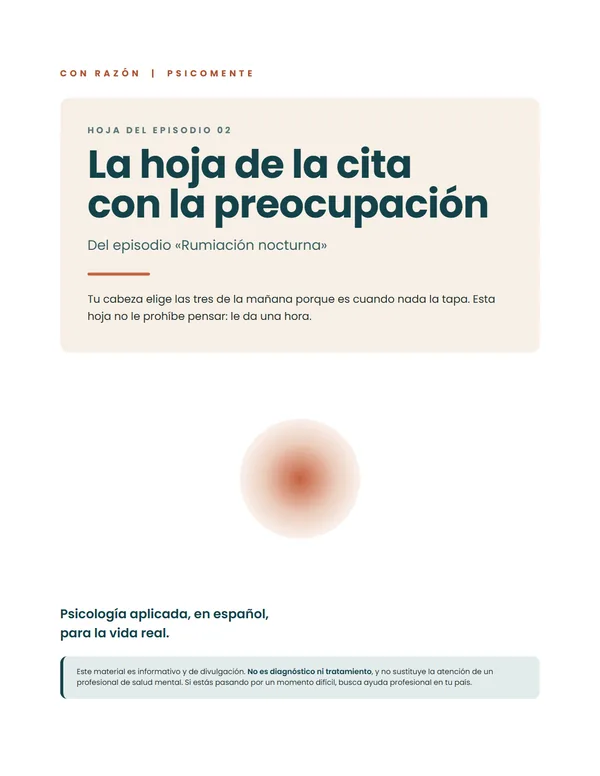 Portada de «La cita con la preocupación»