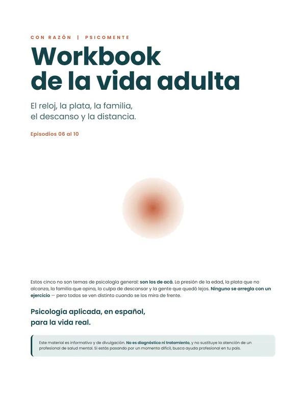 Portada de «Workbook de la vida adulta»