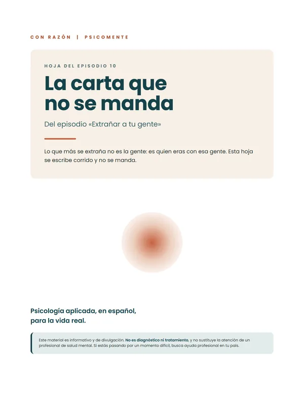 Portada de «La carta que no se manda»