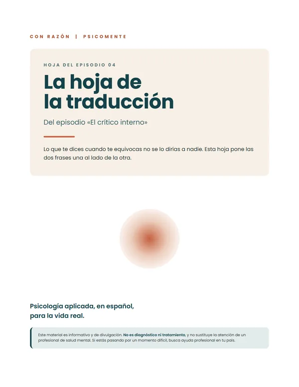 Portada de «La hoja de la traducción»
